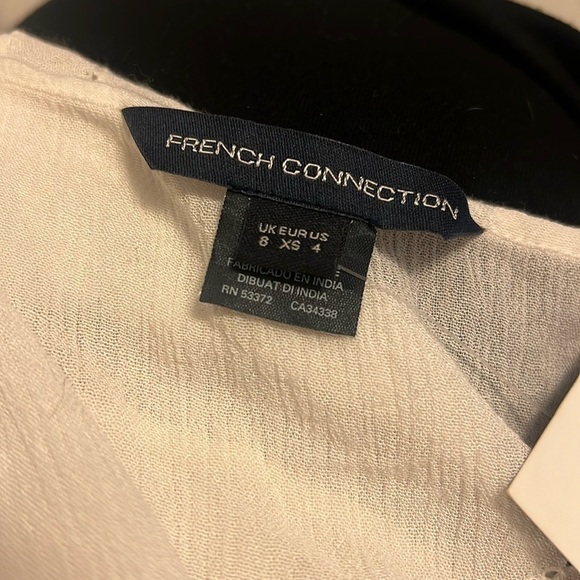 🖤French Connection Melissa Vest Embroidered Floral Cotton Top XS NWT - Picture 5 of 7